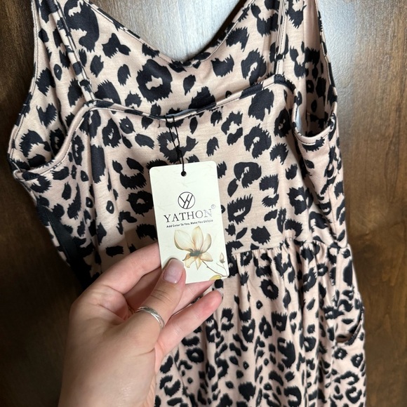 NWT Casual Sundress Sleeveless Summer A Line Spaghetti Strap Pockets size M - Picture 4 of 9